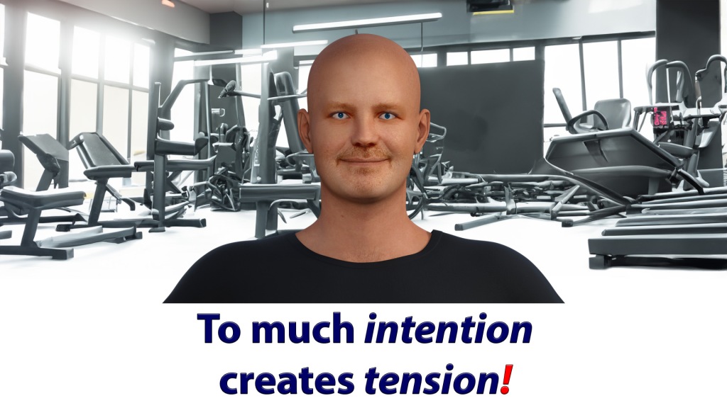 To much intention
creates tension!